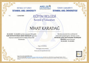 İLERİ SEVİYE ÇEKİM TEKNİKLERİ SERTİFİKASI