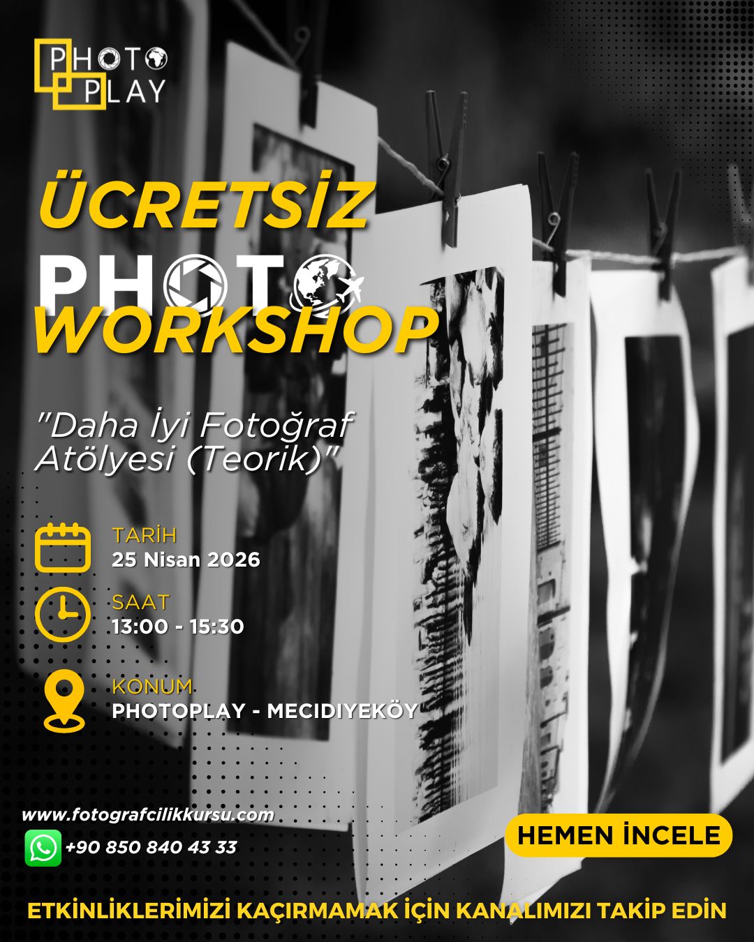 Ücretsiz Workshop - Daha İyi Fotoğraf Atölyesi