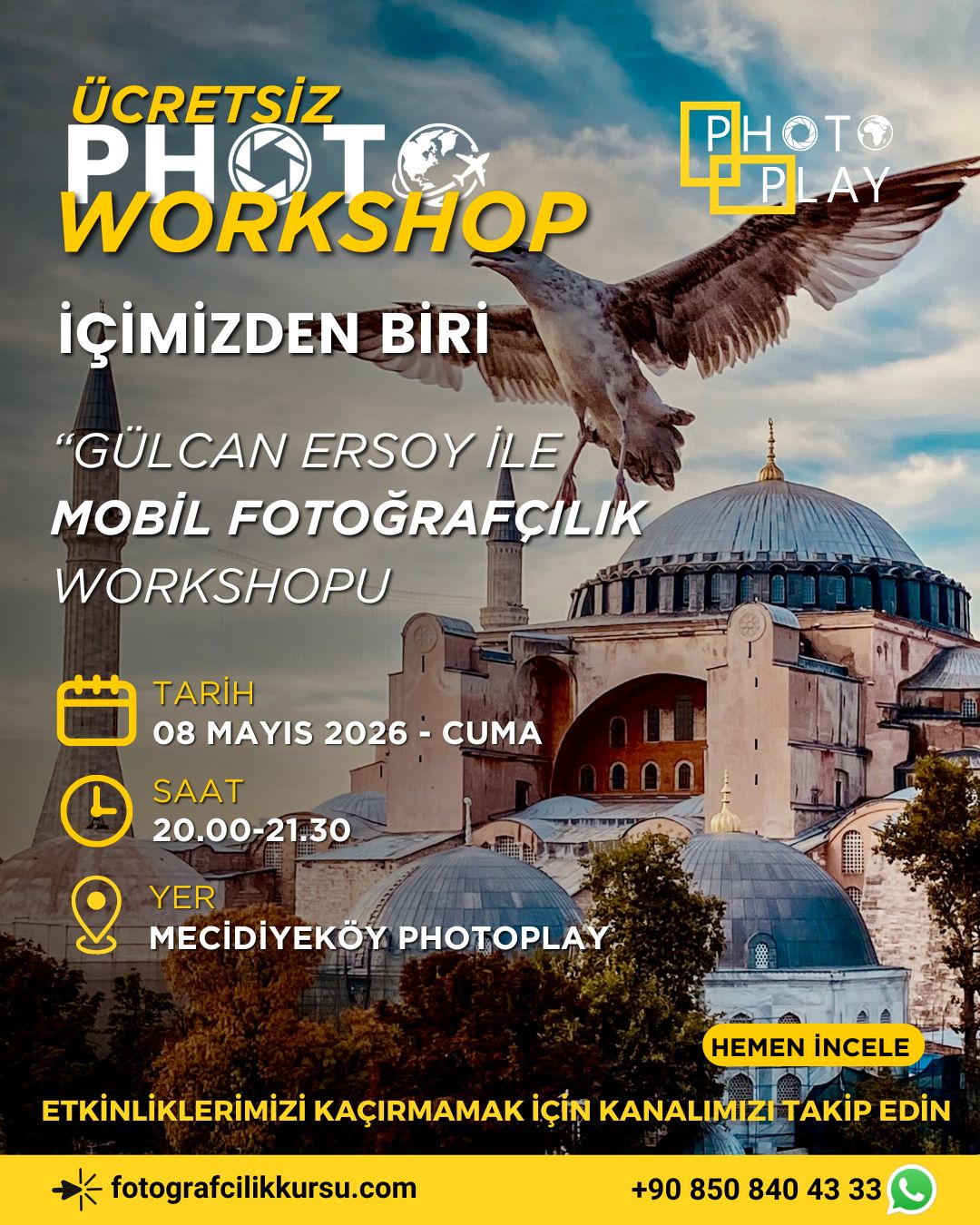 ÜCRETSİZ PHOTO WORKSHOP: Gülcan Ersoy ile Mobil Fotoğrafçılık